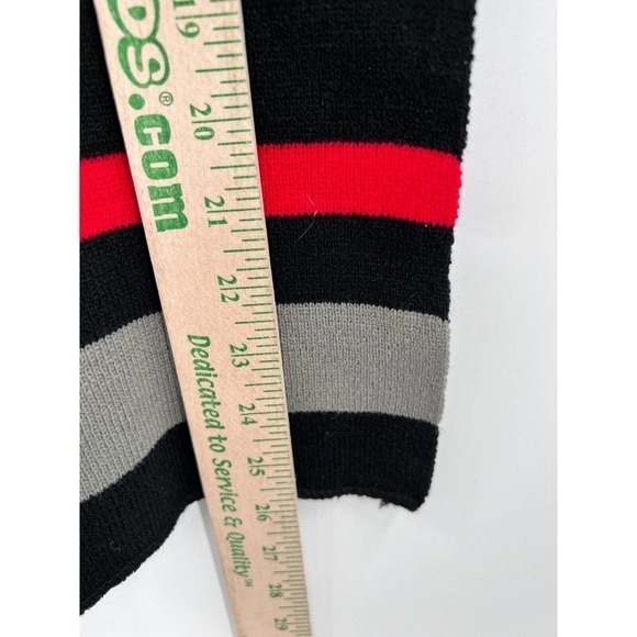 Nintendo Super Mario Bros 2019 Black Striped Polyester Scarf 26" Length Unisex - Picture 3 of 4